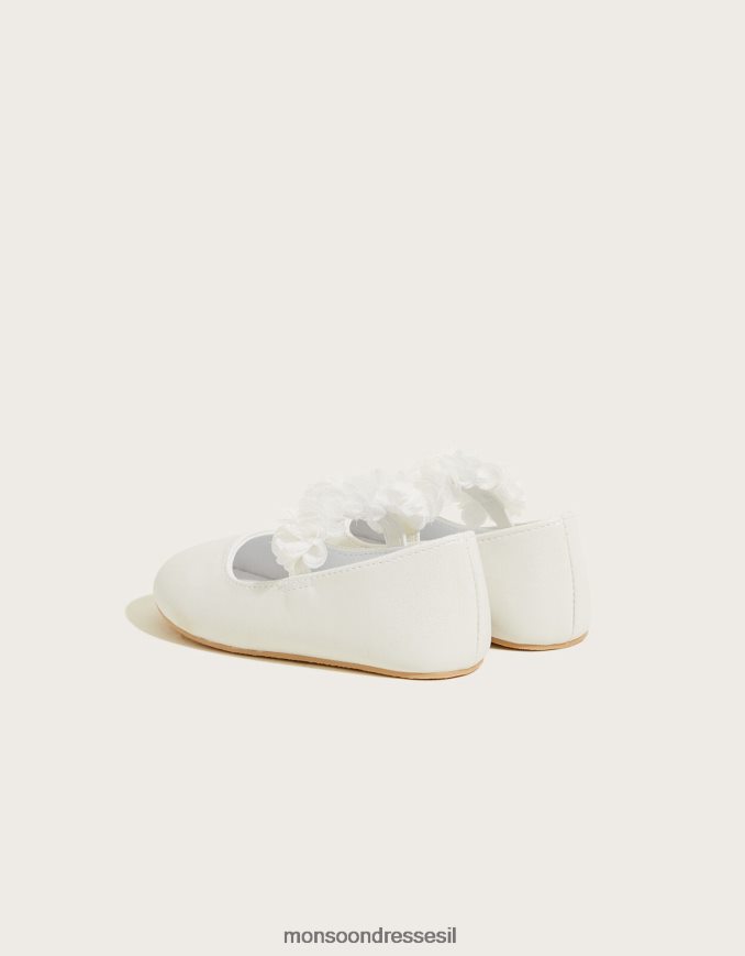 הַנעָלָה Monsoon שימר corsage נעלי הליכון שנהב שֶׁנהָב יְלָדִים HTJ0TZ2343