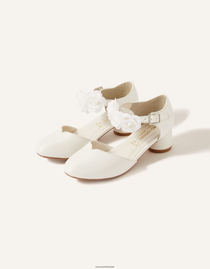 הַנעָלָה Monsoon נעלי עקב שני חלקים של corsage שֶׁנהָב ילדה HTJ0TZ2358