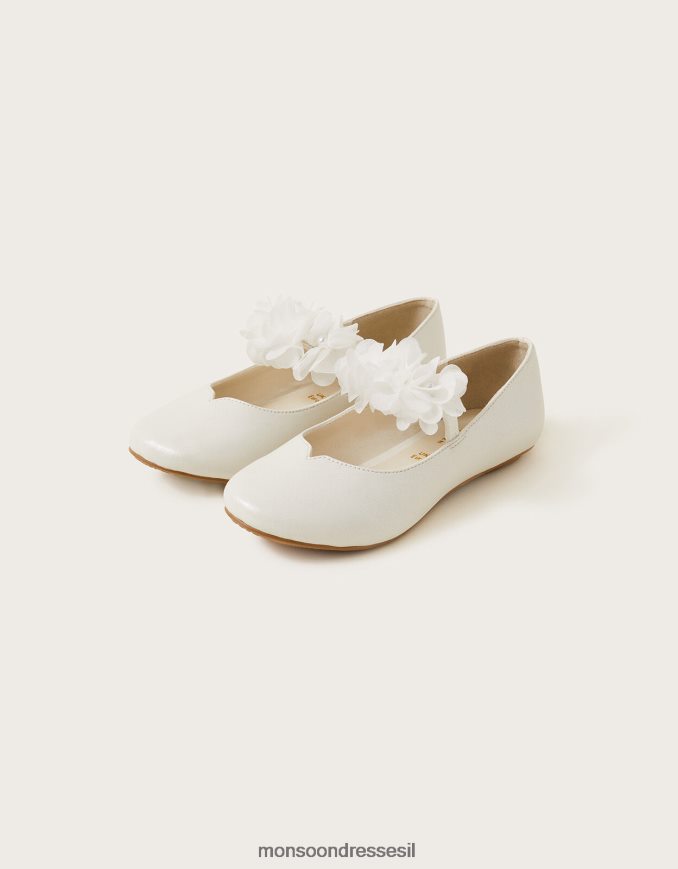 הַנעָלָה Monsoon דירות בלרינה של corsage שֶׁנהָב ילדה HTJ0TZ2368