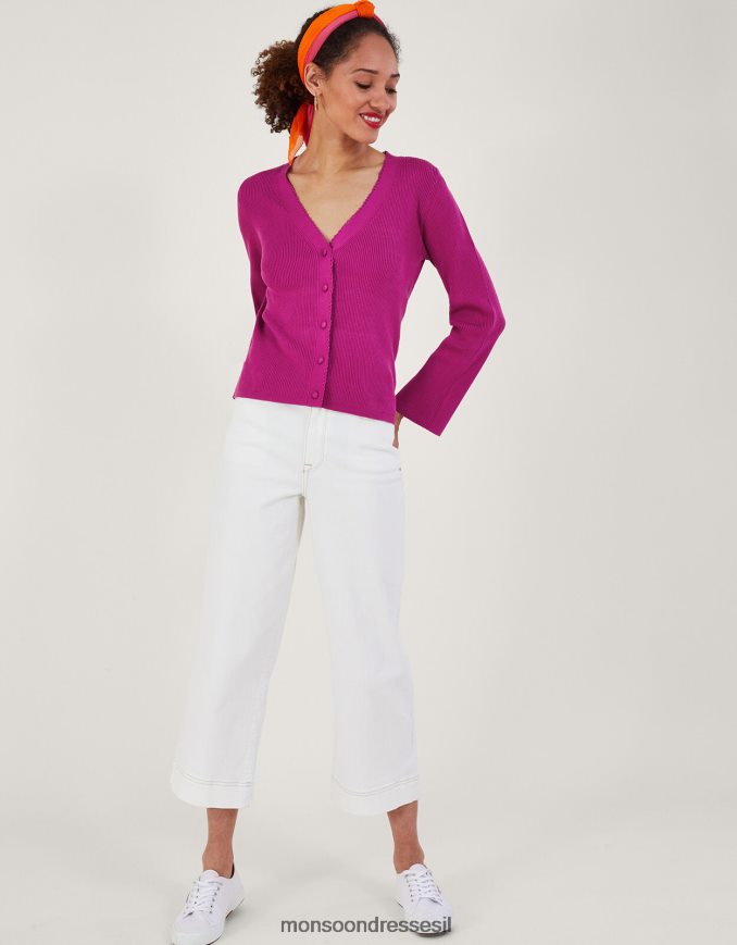 הַלבָּשָׁה Monsoon קרדיגן כפתורי קרושה עם ecovero lenzing וָרוֹד נשים HTJ0TZ214