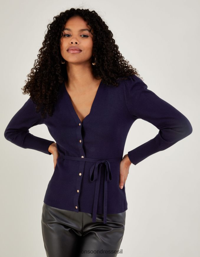 הַלבָּשָׁה Monsoon קרדיגן מצולע חכם עם ecovero lenzing כחול (חצות) נשים HTJ0TZ396