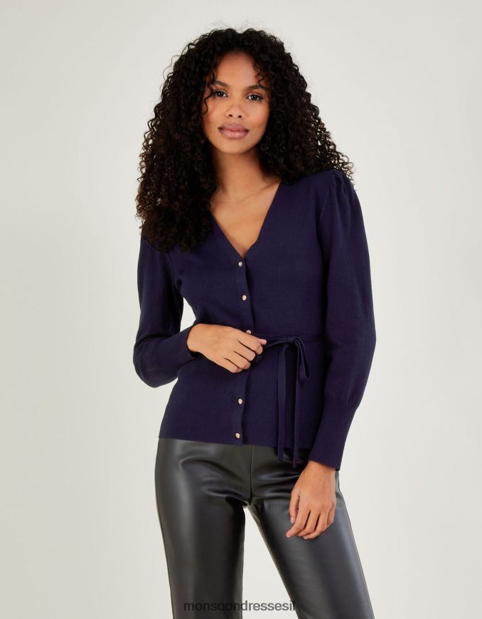הַלבָּשָׁה Monsoon קרדיגן מצולע חכם עם ecovero lenzing כחול (חצות) נשים HTJ0TZ396