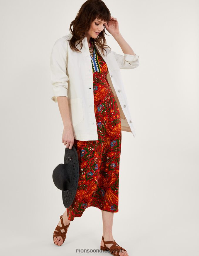 הַלבָּשָׁה Monsoon מעיל ג'ינס מנדי ארוך טבעי (ecru) נשים HTJ0TZ260