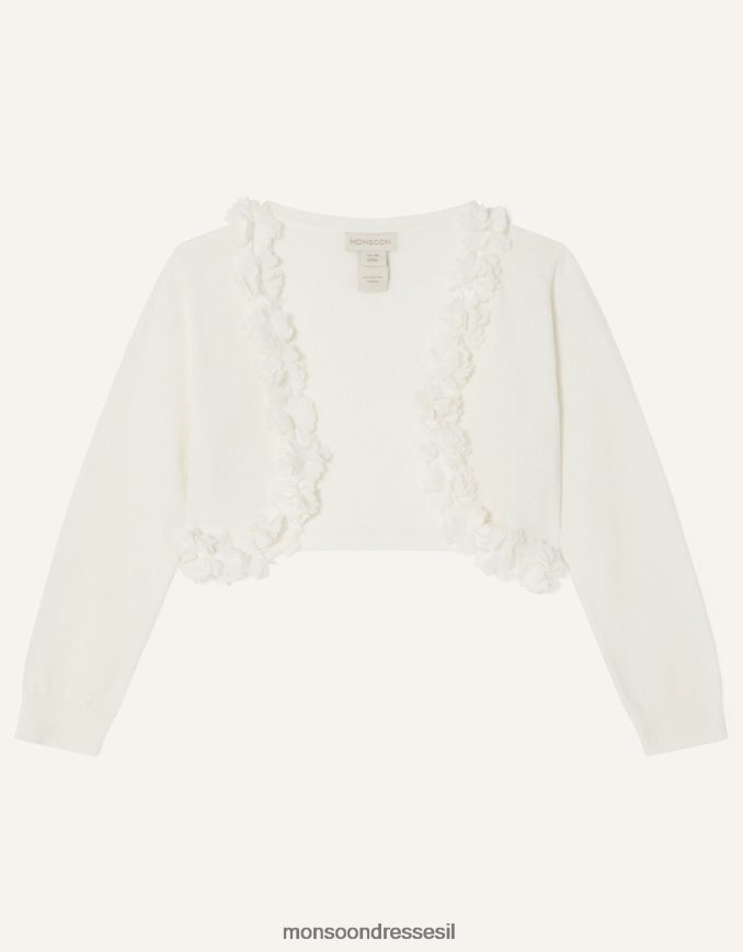 הַלבָּשָׁה Monsoon קרדיגן flora 3D detail שֶׁנהָב ילדה HTJ0TZ1852