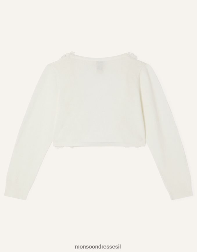 הַלבָּשָׁה Monsoon קרדיגן flora 3D detail שֶׁנהָב ילדה HTJ0TZ1852