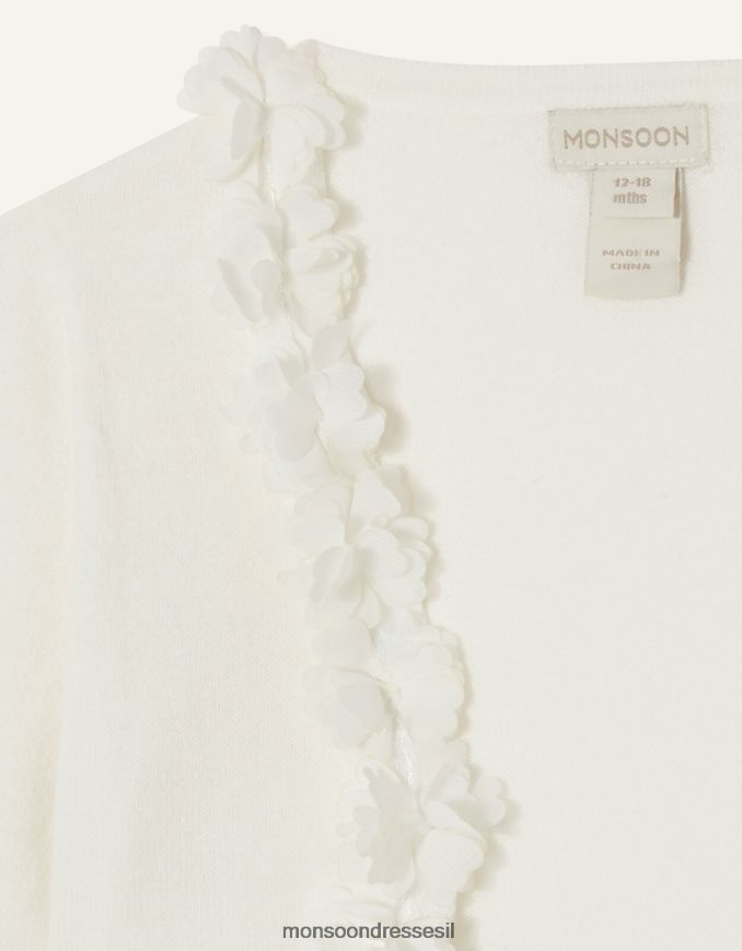 הַלבָּשָׁה Monsoon קרדיגן flora 3D detail שֶׁנהָב ילדה HTJ0TZ1852