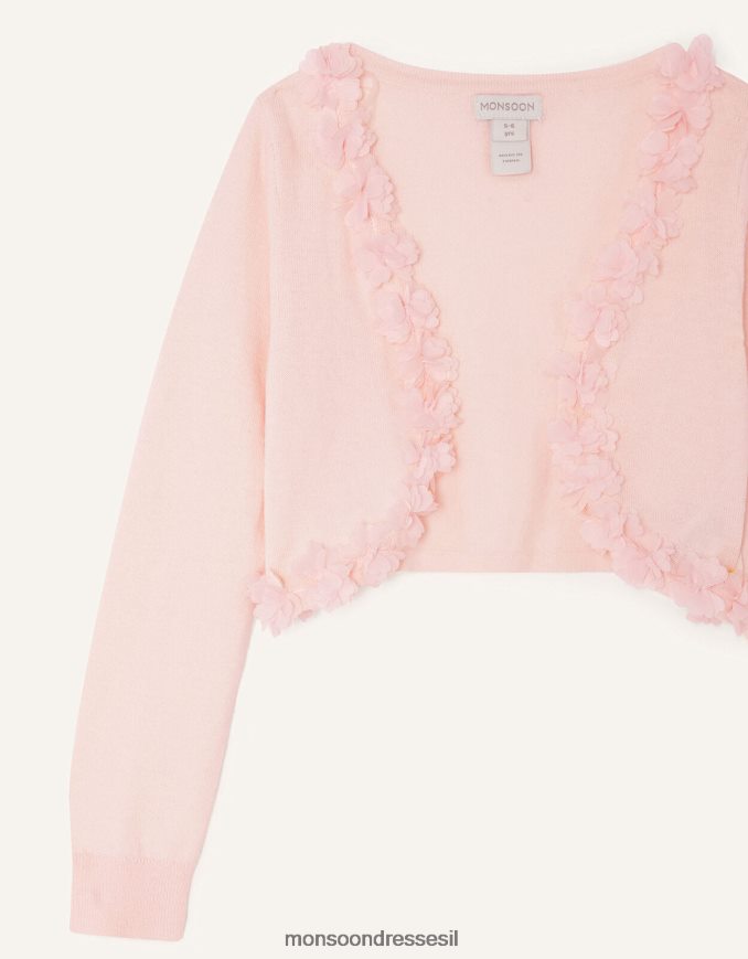 הַלבָּשָׁה Monsoon קרדיגן flora 3D detail וָרוֹד ילדה HTJ0TZ2041