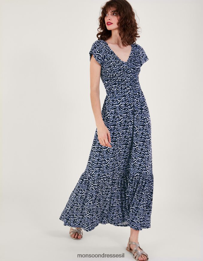 הַלבָּשָׁה Monsoon שמלה משולבת בהדפס gio שָׁחוֹר נשים HTJ0TZ204