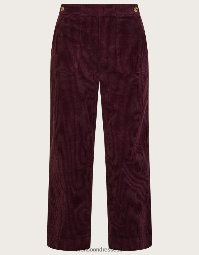 הַלבָּשָׁה Monsoon מכנסי harper cord סגול (שזיף) נשים HTJ0TZ529