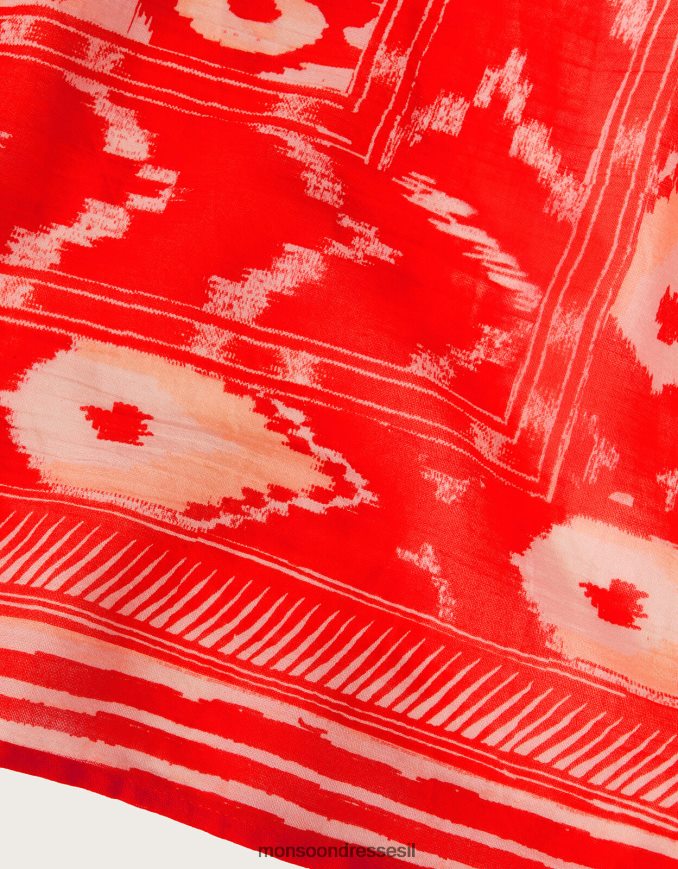 הַלבָּשָׁה Monsoon סרונג הדפס ikat תפוז נשים HTJ0TZ1185