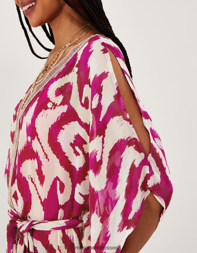 הַלבָּשָׁה Monsoon הדפס ikat מקסי קפטן סָגוֹל נשים HTJ0TZ346