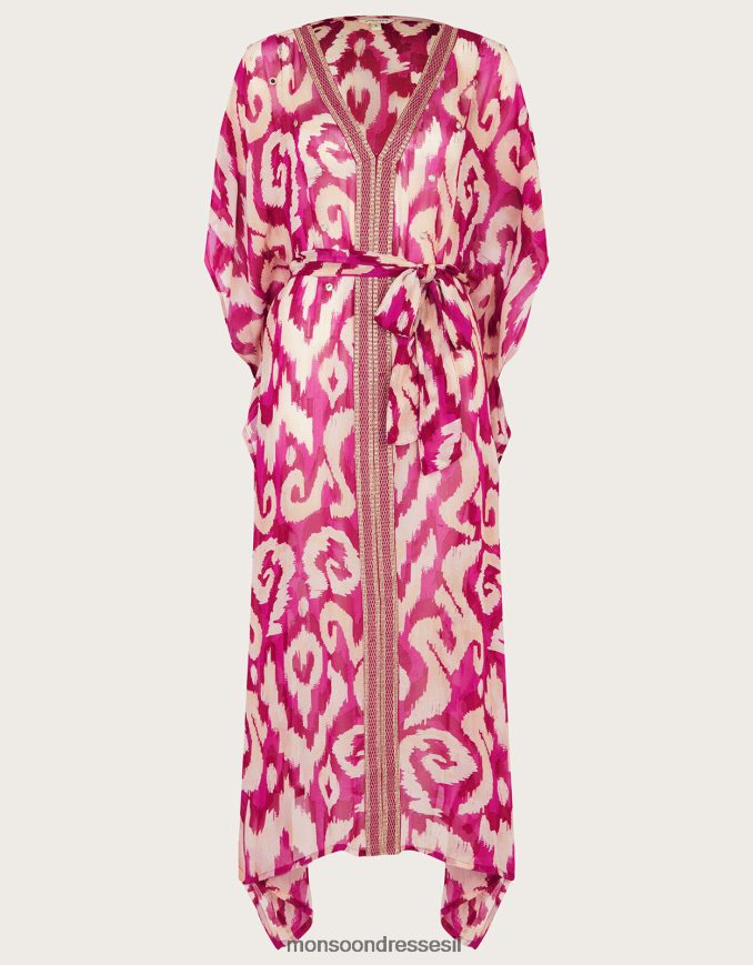 הַלבָּשָׁה Monsoon הדפס ikat מקסי קפטן סָגוֹל נשים HTJ0TZ346