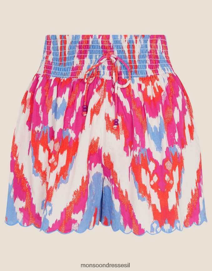 הַלבָּשָׁה Monsoon מכנסי הדפס ikat ב-lenzing ecovero וָרוֹד נשים HTJ0TZ1115
