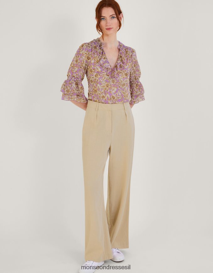 הַלבָּשָׁה Monsoon חולצת מלמלה של keava בפוליאסטר ממוחזר סגול (לילך) נשים HTJ0TZ344