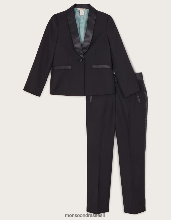 הַלבָּשָׁה Monsoon טוקסידו kiera שני חלקים שָׁחוֹר ילדה HTJ0TZ1832