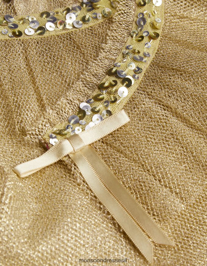 הַלבָּשָׁה Monsoon מעיל שכמיית טול קצר של land of wonder זהב ילדה HTJ0TZ1845