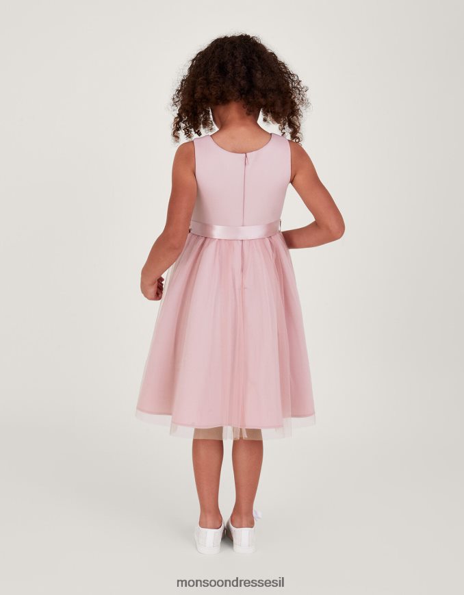 הַלבָּשָׁה Monsoon שמלת צלילה תלת מימדית של layla וָרוֹד ילדה HTJ0TZ1937