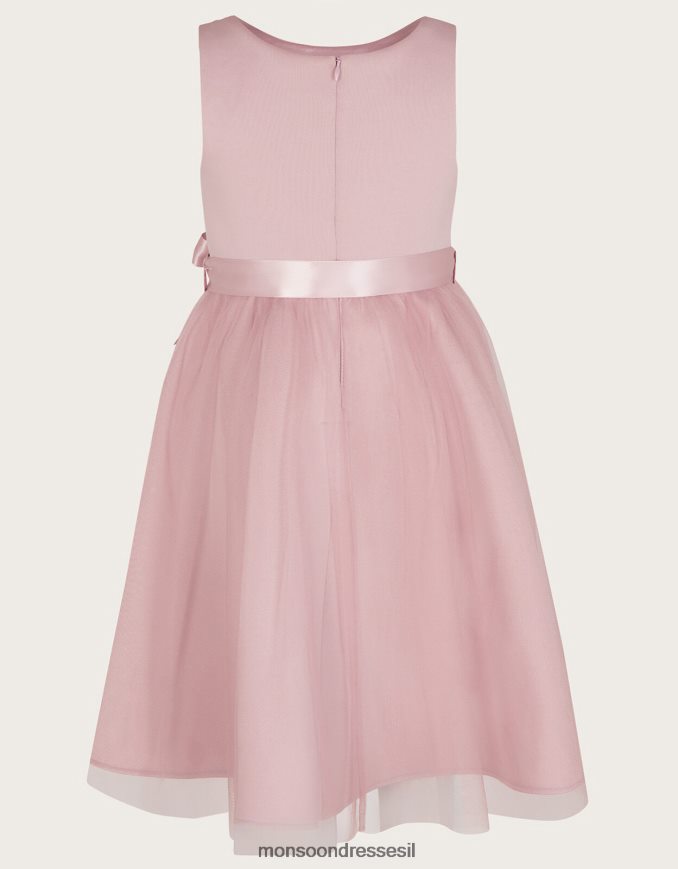 הַלבָּשָׁה Monsoon שמלת צלילה תלת מימדית של layla וָרוֹד ילדה HTJ0TZ1937