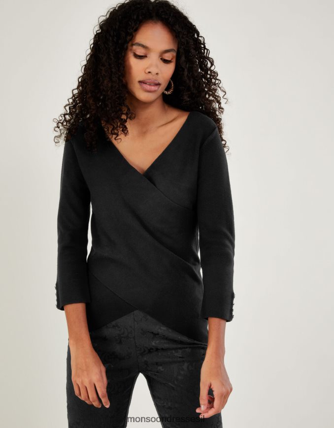 הַלבָּשָׁה Monsoon מגשר מעטפת חכם עם lenzing ecovero שָׁחוֹר נשים HTJ0TZ1083