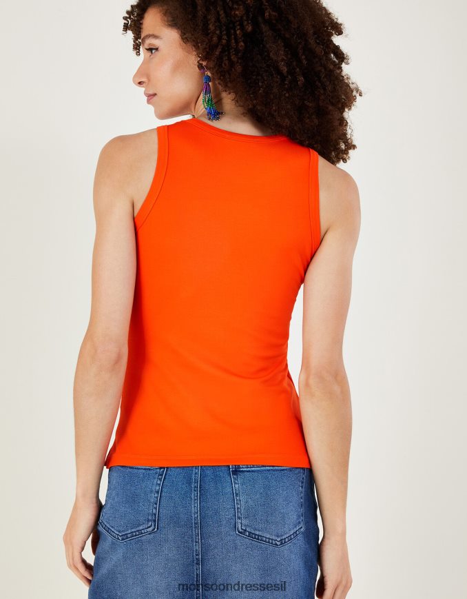 הַלבָּשָׁה Monsoon גופיית ג'רסי קאמי עם lenzing ecovero תפוז נשים HTJ0TZ249