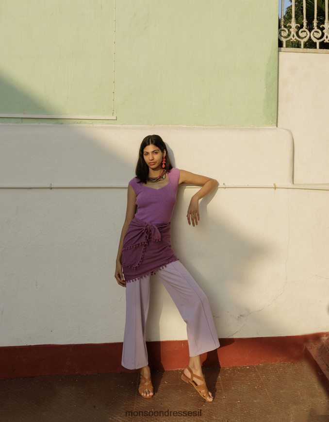 הַלבָּשָׁה Monsoon עליונית שרוול כובע צלעות עם lenzing ecovero סָגוֹל נשים HTJ0TZ375