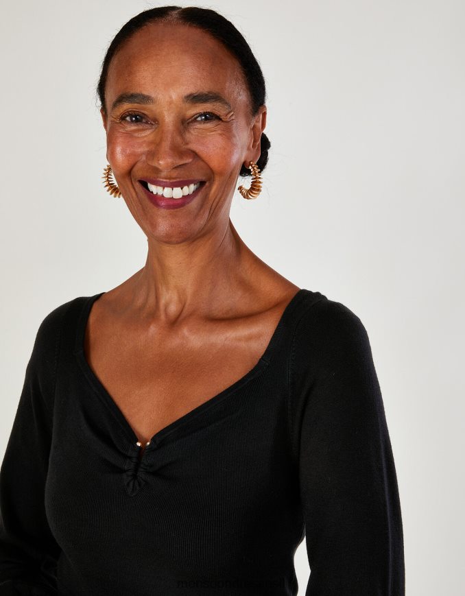 הַלבָּשָׁה Monsoon מגשר פרט מחוך עם lenzing ecovero שָׁחוֹר נשים HTJ0TZ419