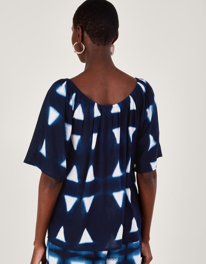 הַלבָּשָׁה Monsoon טופ משולש בטיק ב-lenzing ecovero כחול (צי) נשים HTJ0TZ476