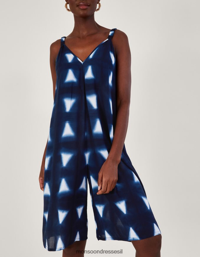 הַלבָּשָׁה Monsoon רומפר משולש צבע בטיק ב-lenzing ecovero כחול (צי) נשים HTJ0TZ493