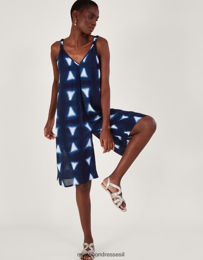הַלבָּשָׁה Monsoon רומפר משולש צבע בטיק ב-lenzing ecovero כחול (צי) נשים HTJ0TZ493