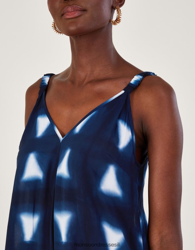 הַלבָּשָׁה Monsoon רומפר משולש צבע בטיק ב-lenzing ecovero כחול (צי) נשים HTJ0TZ493