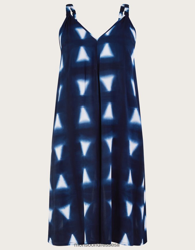 הַלבָּשָׁה Monsoon רומפר משולש צבע בטיק ב-lenzing ecovero כחול (צי) נשים HTJ0TZ493