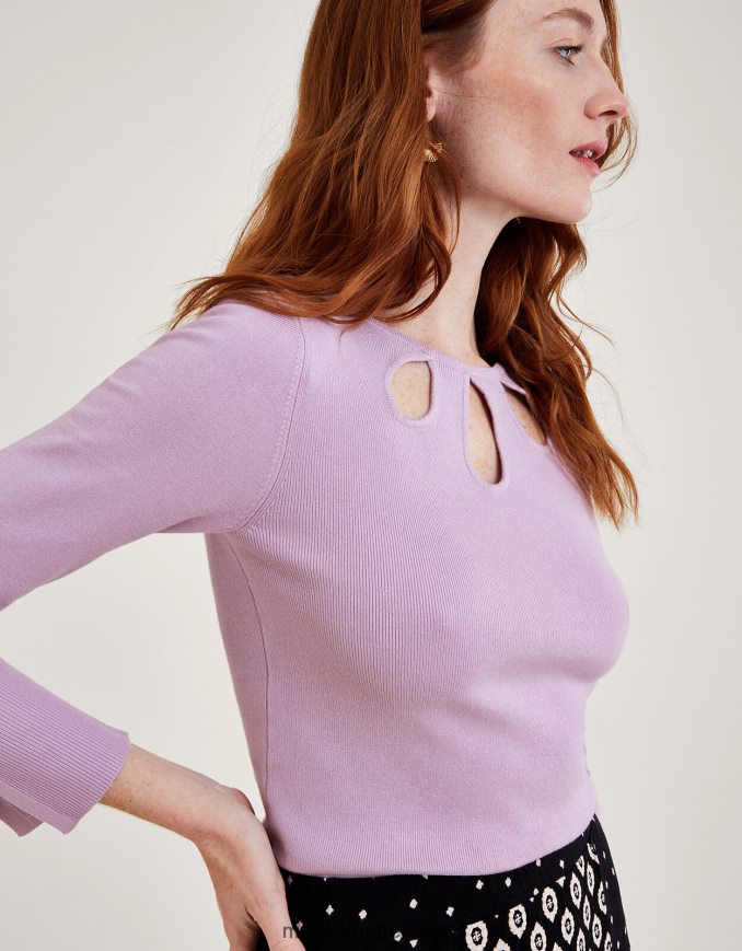 הַלבָּשָׁה Monsoon מגשר מצולע חתוך עם lenzing ecovero סגול (לילך) נשים HTJ0TZ524