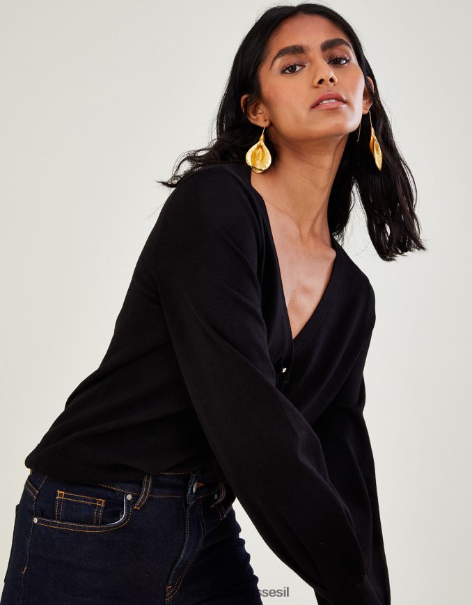 הַלבָּשָׁה Monsoon קרדיגן קפלים עם lenzing ecovero שָׁחוֹר נשים HTJ0TZ537