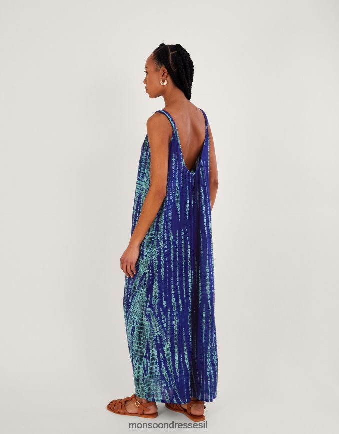 הַלבָּשָׁה Monsoon סרבל קשירה לרגליים רחבות ב-lenzing ecovero כְּחוֹל נשים HTJ0TZ576