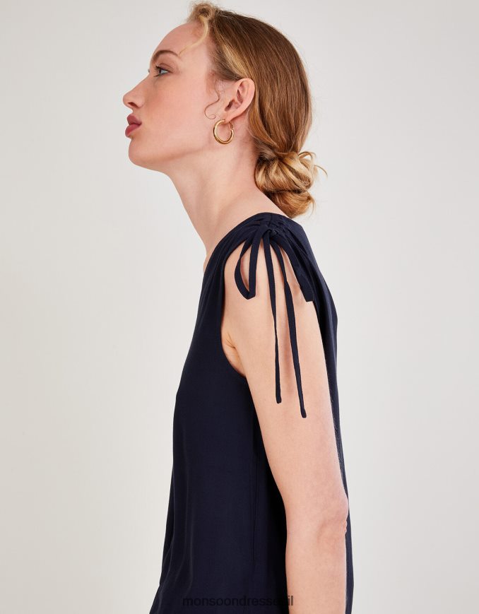 הַלבָּשָׁה Monsoon גופיית ניילה ללא שרוולים עם lenzing ecovero כחול (צי) נשים HTJ0TZ706