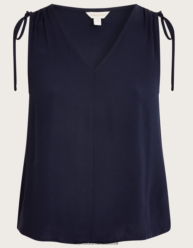 הַלבָּשָׁה Monsoon גופיית ניילה ללא שרוולים עם lenzing ecovero כחול (צי) נשים HTJ0TZ706