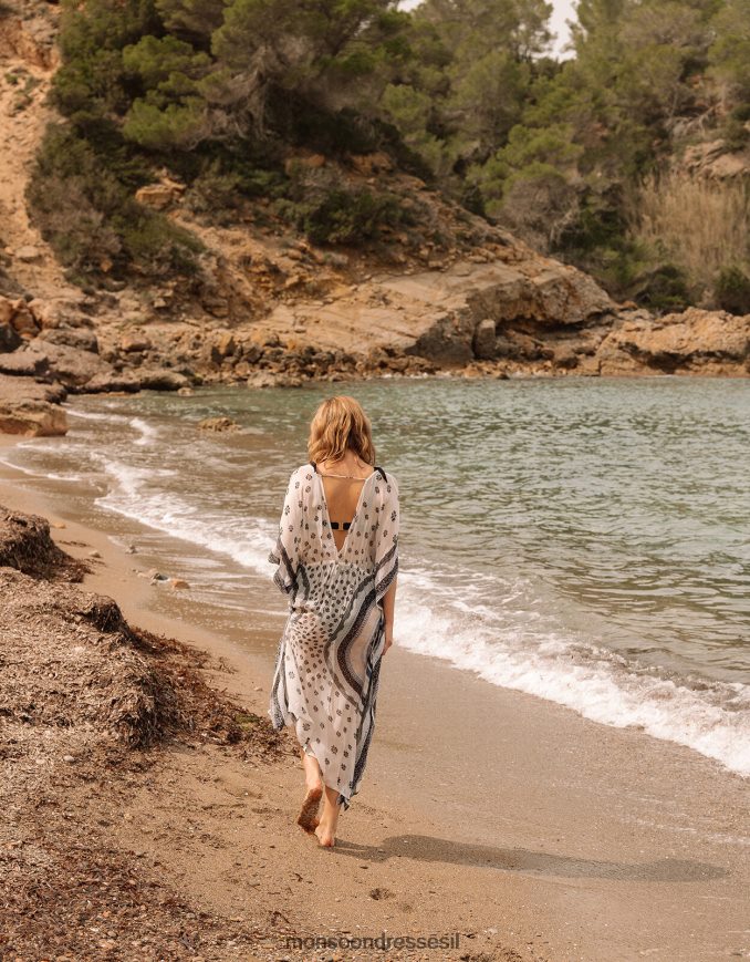 הַלבָּשָׁה Monsoon הדפס עיגול מקסי קפטן ב-lenzing ecovero שֶׁנהָב נשים HTJ0TZ862