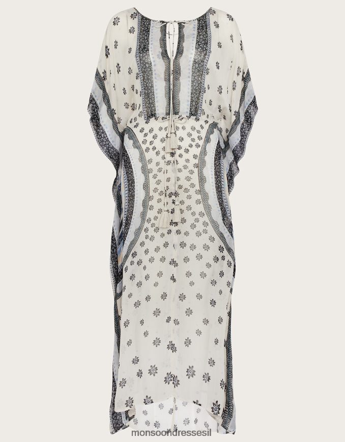 הַלבָּשָׁה Monsoon הדפס עיגול מקסי קפטן ב-lenzing ecovero שֶׁנהָב נשים HTJ0TZ862