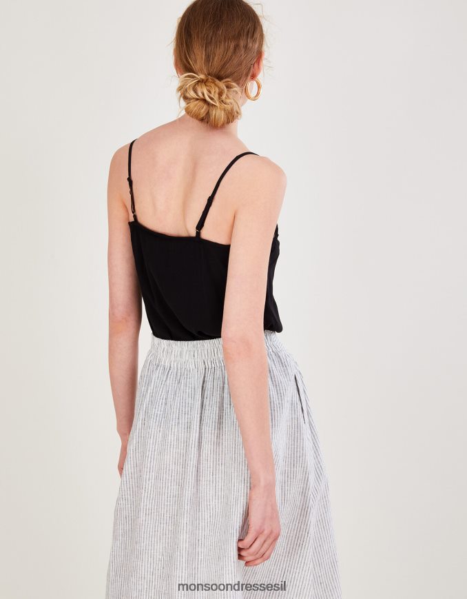 הַלבָּשָׁה Monsoon טופ קמי תחרה קלרה עם lenzing ecovero שָׁחוֹר נשים HTJ0TZ892