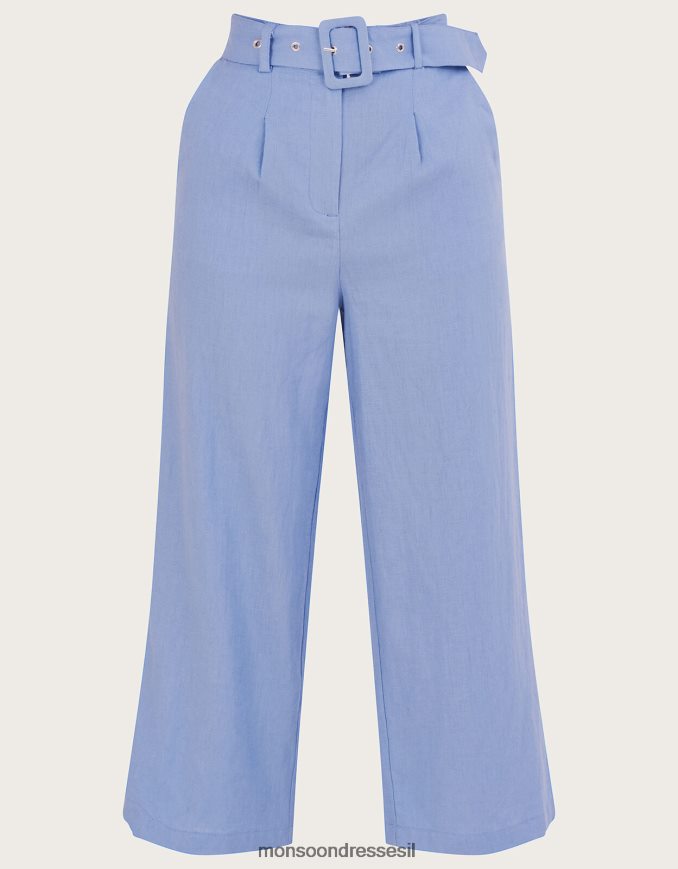 הַלבָּשָׁה Monsoon כותנות פשתן חגורות של livia כְּחוֹל נשים HTJ0TZ911