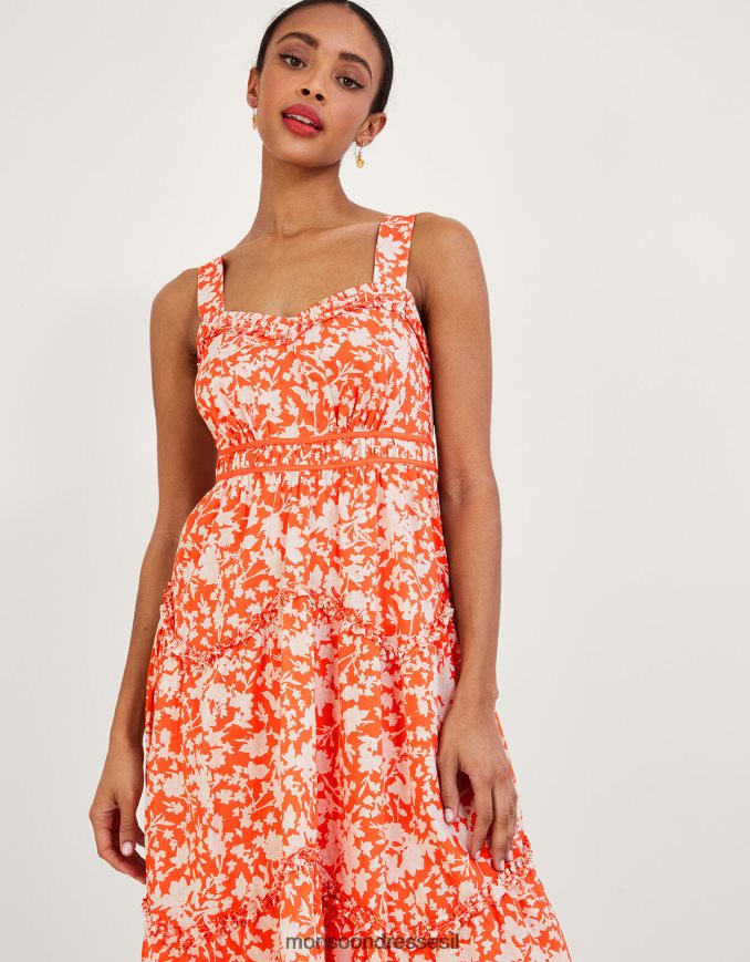 הַלבָּשָׁה Monsoon שמלת מכפלת של myra תפוז נשים HTJ0TZ784