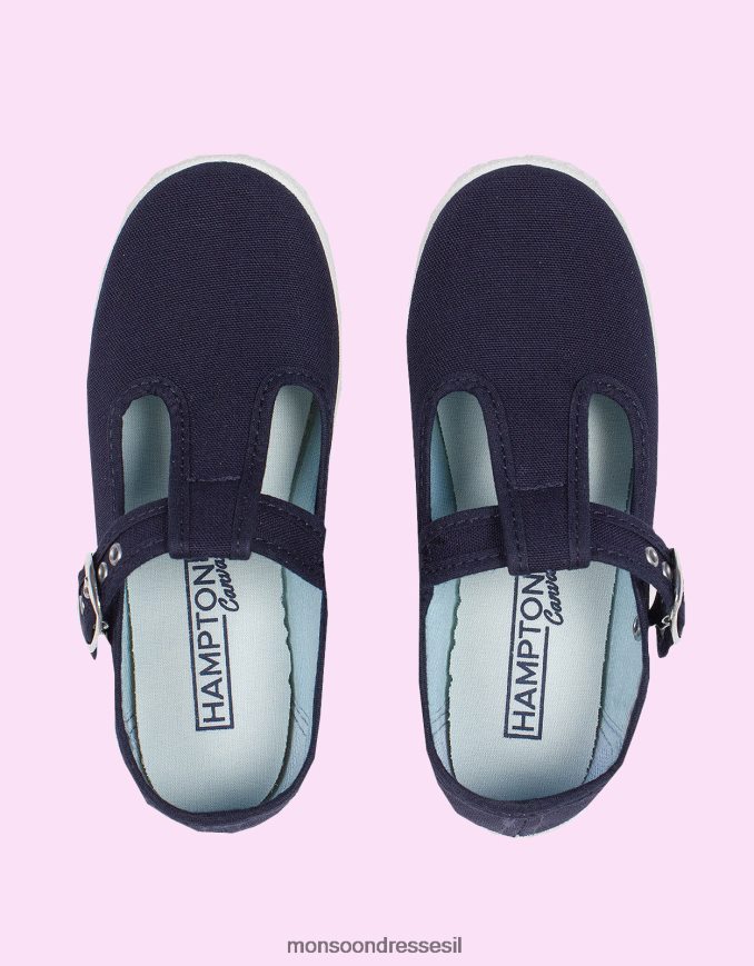 הַנעָלָה Monsoon המפטון קנבס nantucket plimsolls כחול כחול (צי) יְלָדִים HTJ0TZ2389