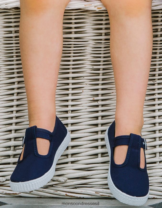הַנעָלָה Monsoon המפטון קנבס nantucket plimsolls כחול כחול (צי) יְלָדִים HTJ0TZ2389