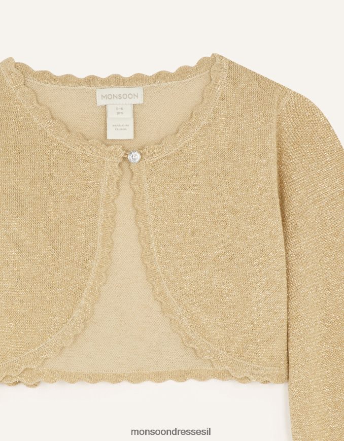 הַלבָּשָׁה Monsoon קרדיגן niamh זהב ילדה HTJ0TZ1767