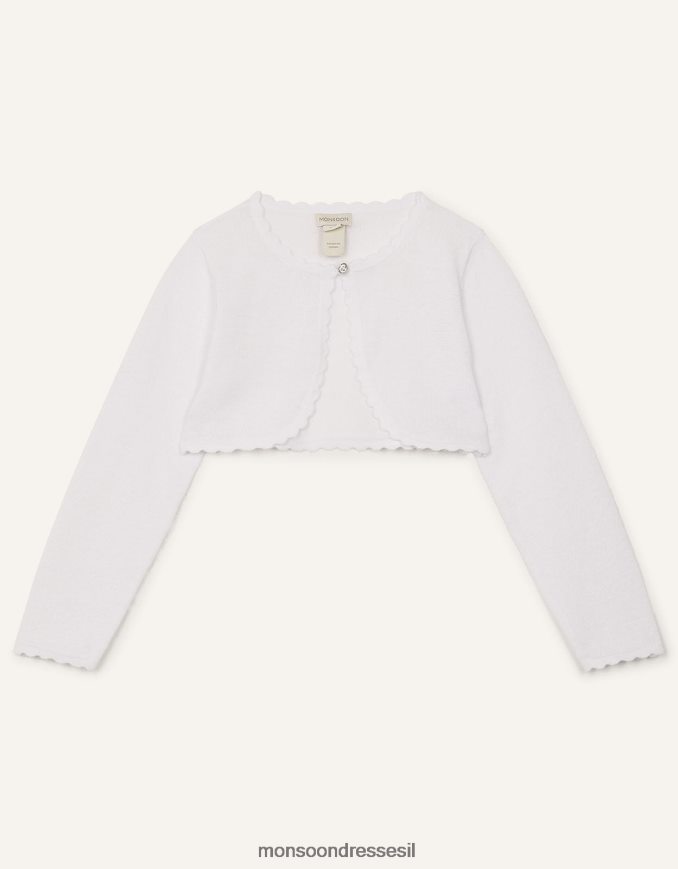 הַלבָּשָׁה Monsoon קרדיגן niamh לבן ילדה HTJ0TZ1972