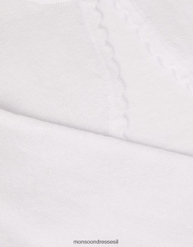 הַלבָּשָׁה Monsoon קרדיגן niamh לבן ילדה HTJ0TZ1972