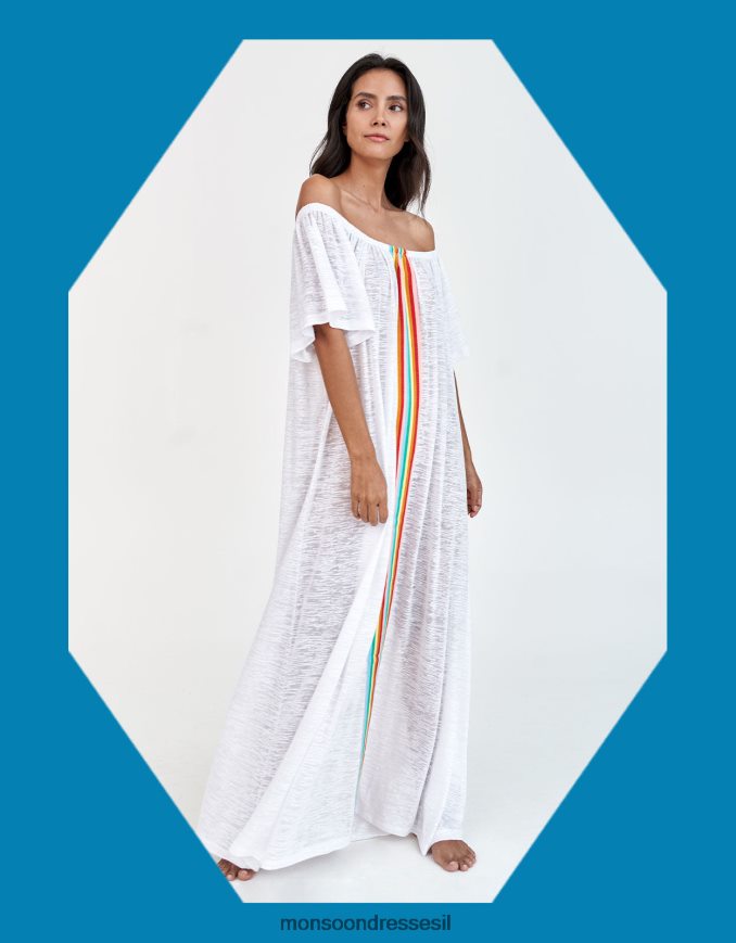 הַלבָּשָׁה Monsoon pitusa off-shoulder beach kaftan מסוגנן נשים HTJ0TZ281