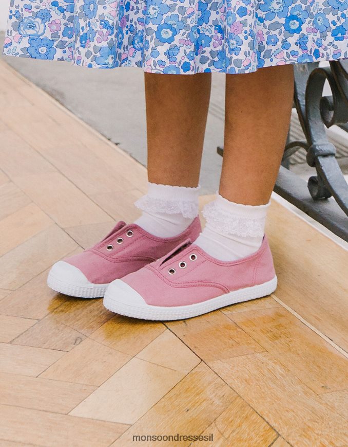 הַנעָלָה Monsoon המפטון קנבס שזיף plimsolls ורוד ורוד (ורוד כהה) יְלָדִים HTJ0TZ2809