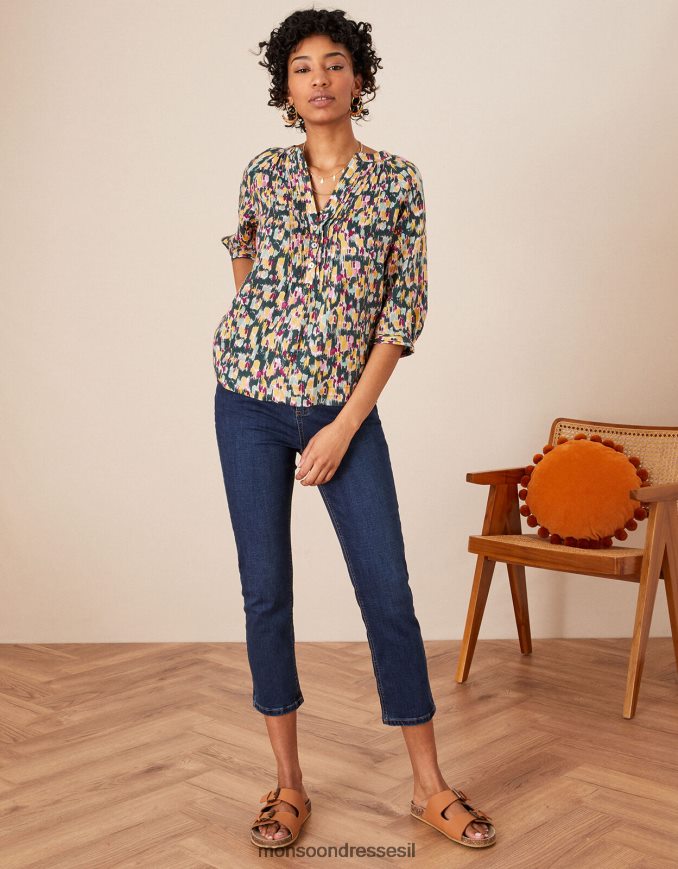 הַלבָּשָׁה Monsoon ג'ינס ג'ינס של safaia 7/8 כחול (אינדיגו) נשים HTJ0TZ1141