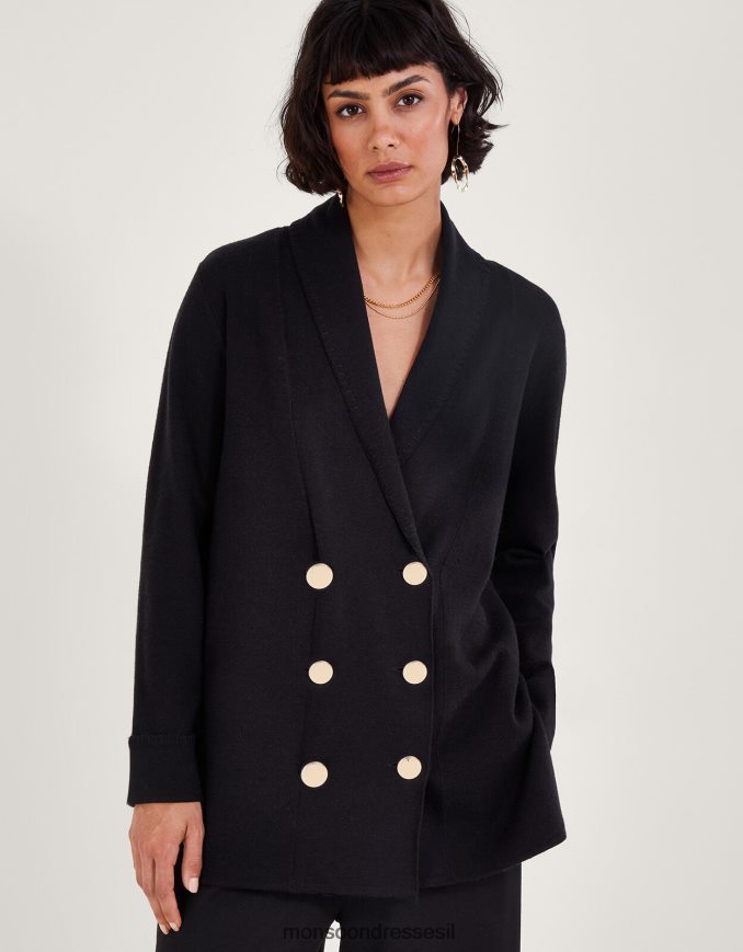 הַלבָּשָׁה Monsoon sia shawl coatigan שָׁחוֹר נשים HTJ0TZ56